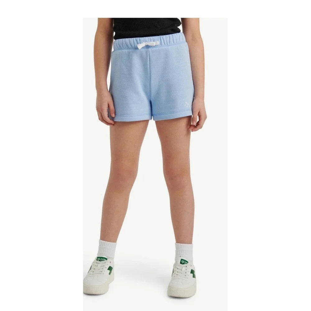 Justice Girls Blue Sweat Shorts Size Small 7/8‎ Light Blue Lounge Comfy NWT